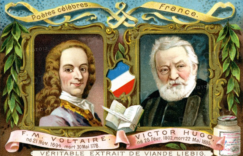 Voltaire and Victor Hugo, c1900. Artist: Unknown