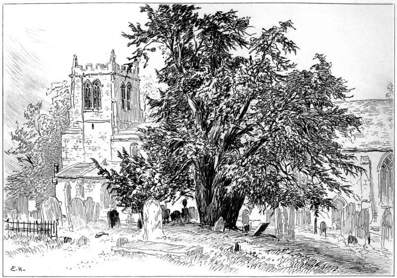 Snitterfield church, Snitterfield, Warwickshire, 1885.Artist: Edward Hull