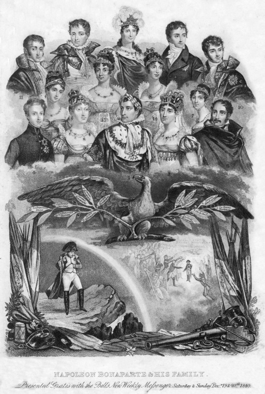 Napoleon Bonaparte and his family, 1840. Artist: Unknown