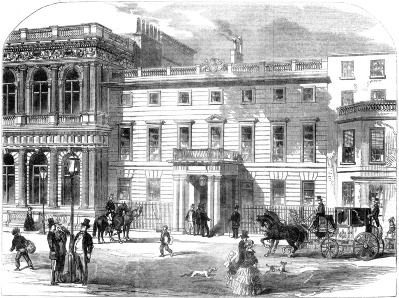 The new office of the war department, Buckingham House, Pall Mall, London, 1855. Artist: Unknown