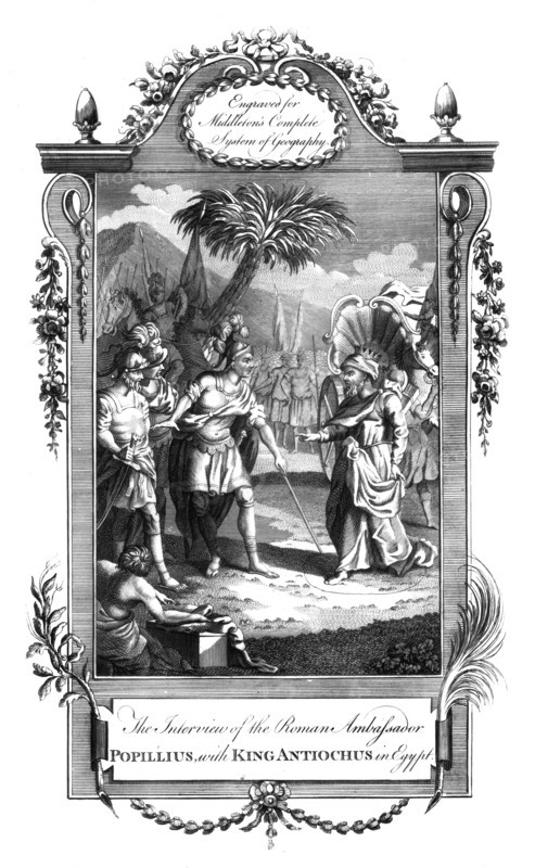 The meeting between the Roman Ambassador, Popillius, and King Antiochus, Egypt, c18th century. Artist: Unknown