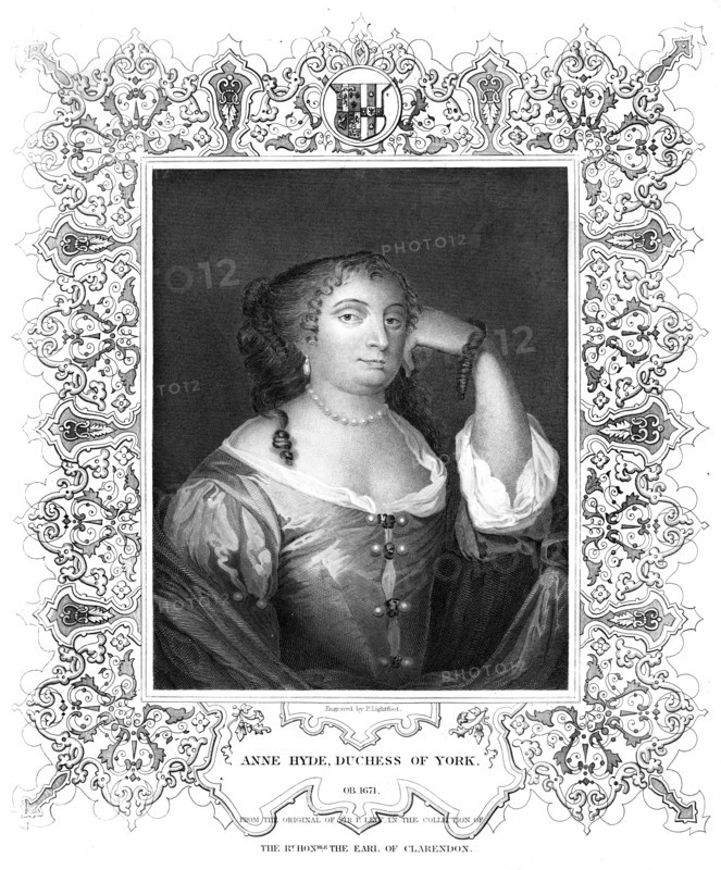 Anne Hyde, Duchess of York.Artist: P Lightfoot
