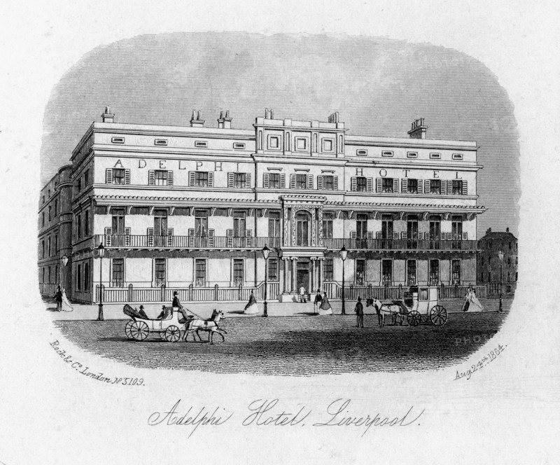 The Adelphi Hotel, Liverpool, Merseyside, 1864. Artist: Unknown