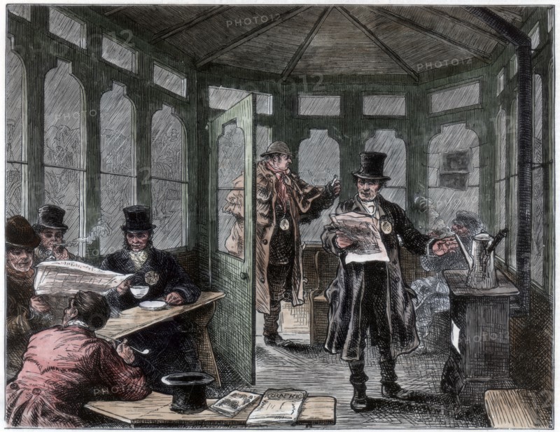 'Newley erected shelter and refreshment house for cabmen', c1820-1870. Artist: Unknown