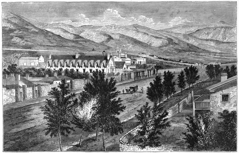The Mormon temple and Prophet's Block, Salt Lake City, Utah. Artist: Unknown