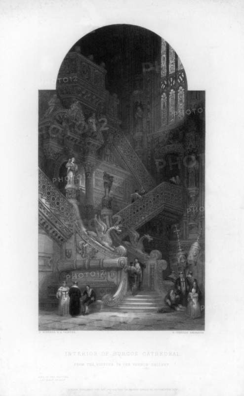 Interior of the Burgos Cathedral, 19th century.Artist: E Challis