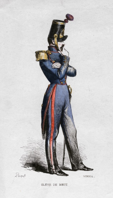 French military student, 19th century.Artist: Verdeil