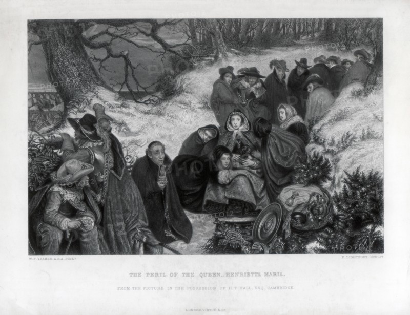 'The Peril of the Queen Henrietta Maria', 19th century. Artist: P Lightfoot
