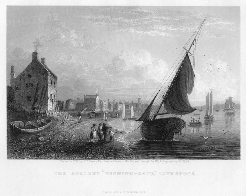 The Ancient 'Wishing-Gate', Liverpool, 1833.Artist: SF Serres
