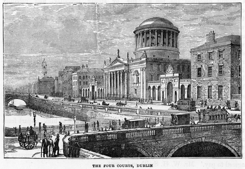 The Four Courts, Dublin, 19th century. Artist: Unknown