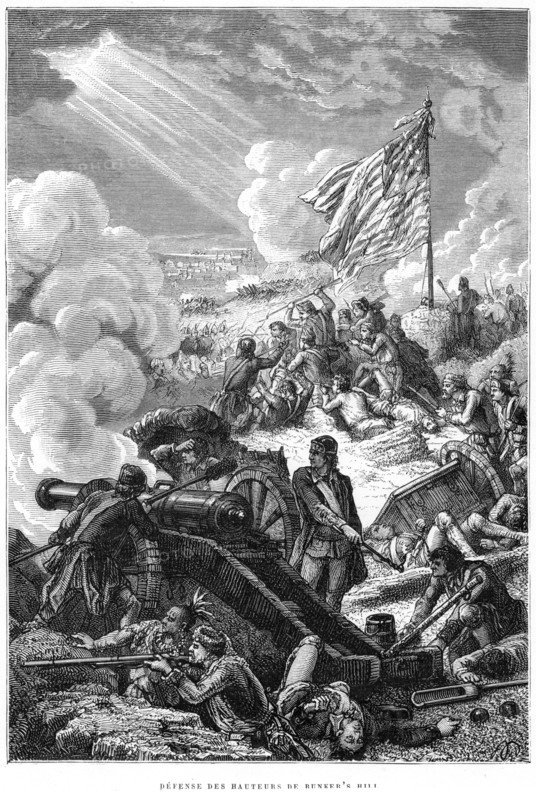 The Defence of Bunker Hill, 1775. Artist: Unknown