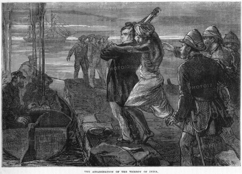 'The Assassination of the Viceroy of India', c19th century. Artist: Unknown