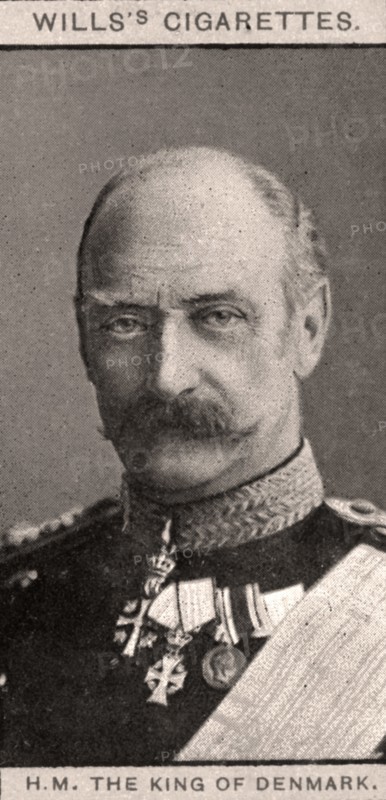 H.M The King of Denmark, 1908.Artist: WD & HO Wills