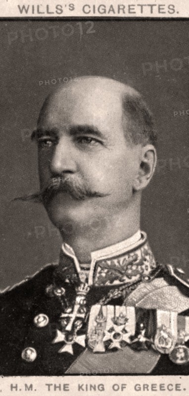 H.M The King of Greece, 1908.Artist: WD & HO Wills