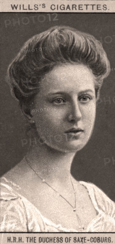 H.R.H The Duchess of Saxe-Coburg, 1908.Artist: WD & HO Wills