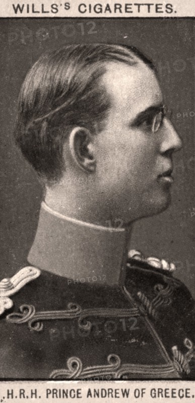 H.R.H Prince Andrew of Greece, 1908.Artist: WD & HO Wills