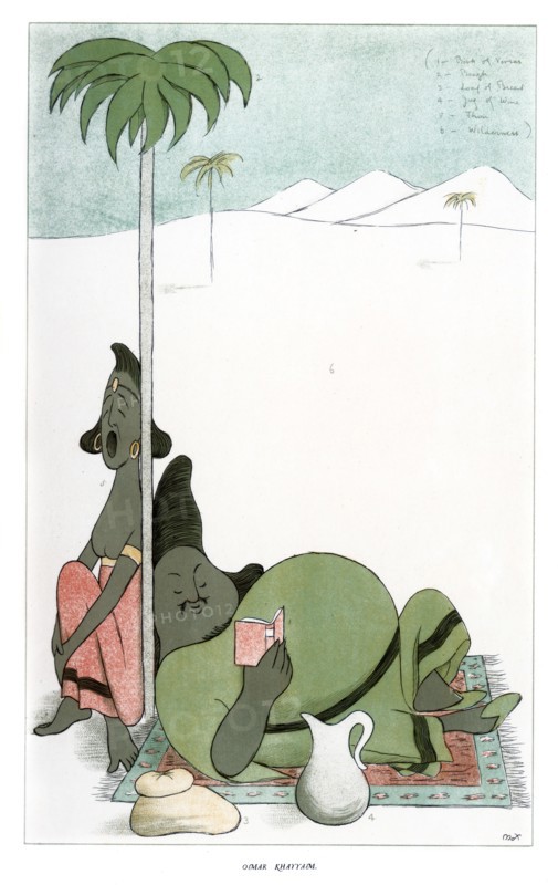 'Omar Khayyam', 1904.Artist: Max Beerbohm