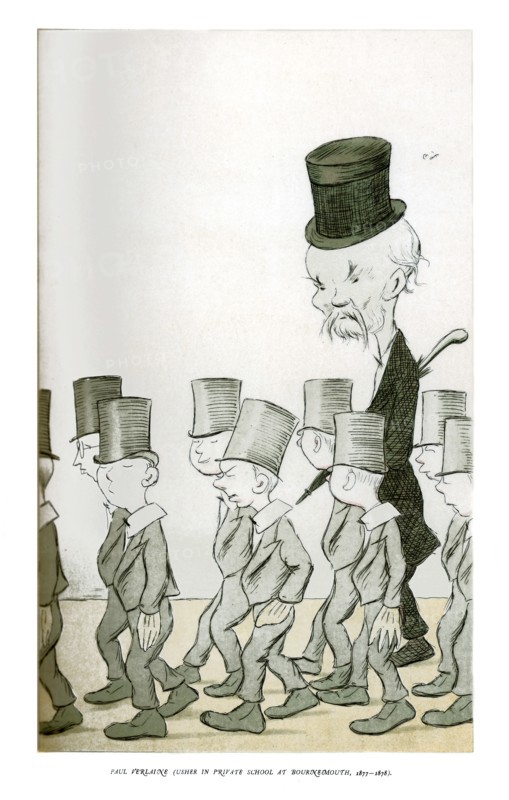 'Paul Verlaine, (Usher in Private School at Bournemouth, 1877-1878)', 1904. Artist: Max Beerbohm