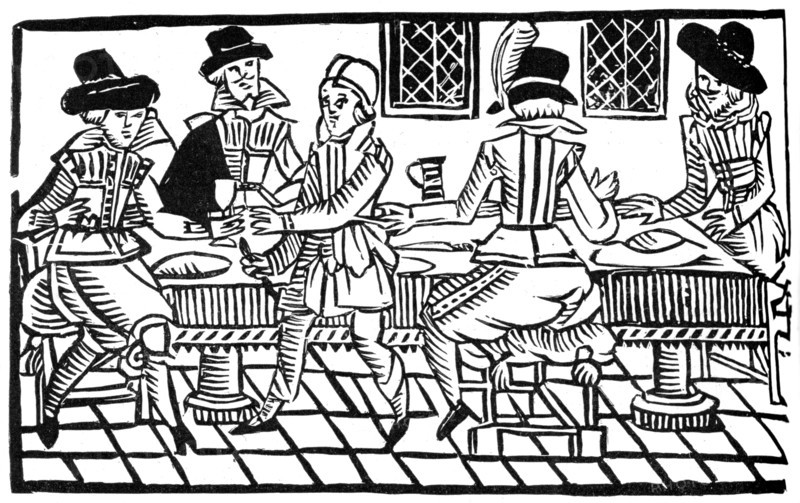 A supper party, early 17th century, (1893). Artist: Unknown