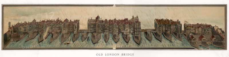 Old London Bridge, c1600 (1893). Artist: Unknown
