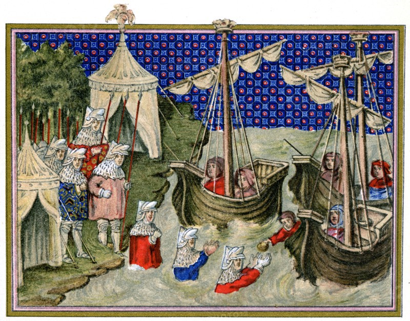 Ships bringing provisions to the English host, Richard II's campaign in Ireland, 1399, (1893). Artist: Unknown