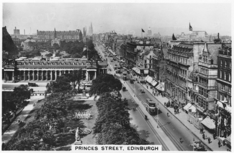 Princess Street, Edinburgh, 1936. Artist: Unknown