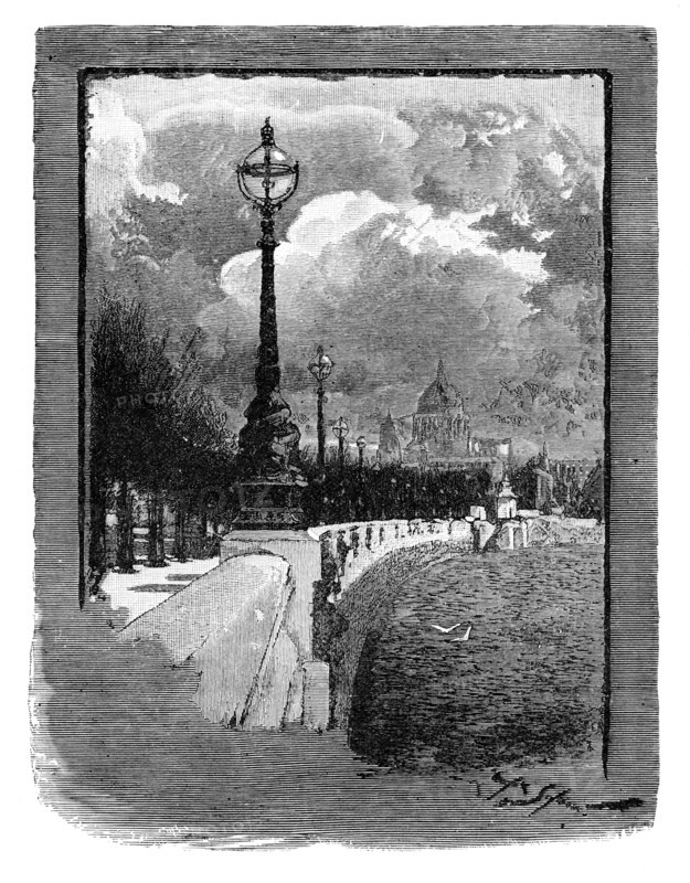 The Victoria Embankment, London. Artist: Unknown