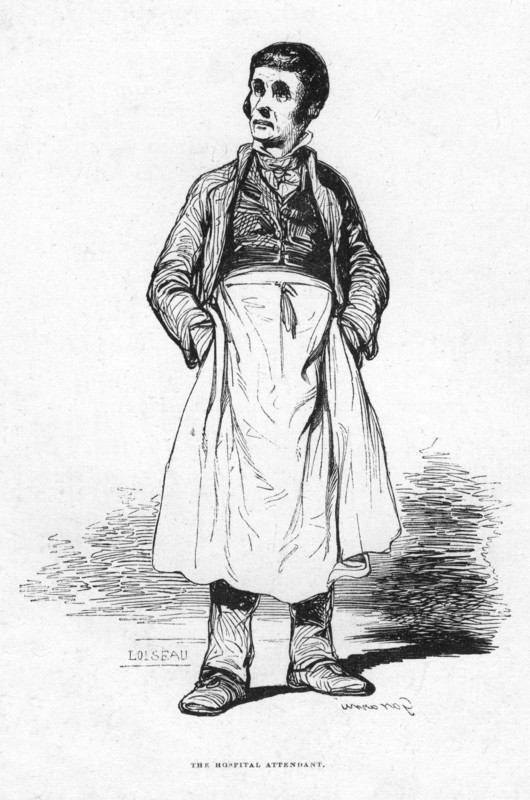 The hospital attendant, 19th century. Artist: Unknown