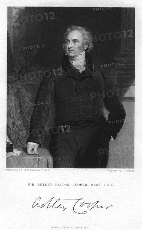 Sir Astley Paston Cooper, 1st Baronet, English surgeon and anatomist, 1831. Artist: J Cochran