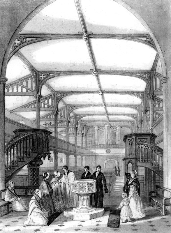 Choir of St Martin's Church, Dorking, Surrey, 19th century.Artist: MJ Starling