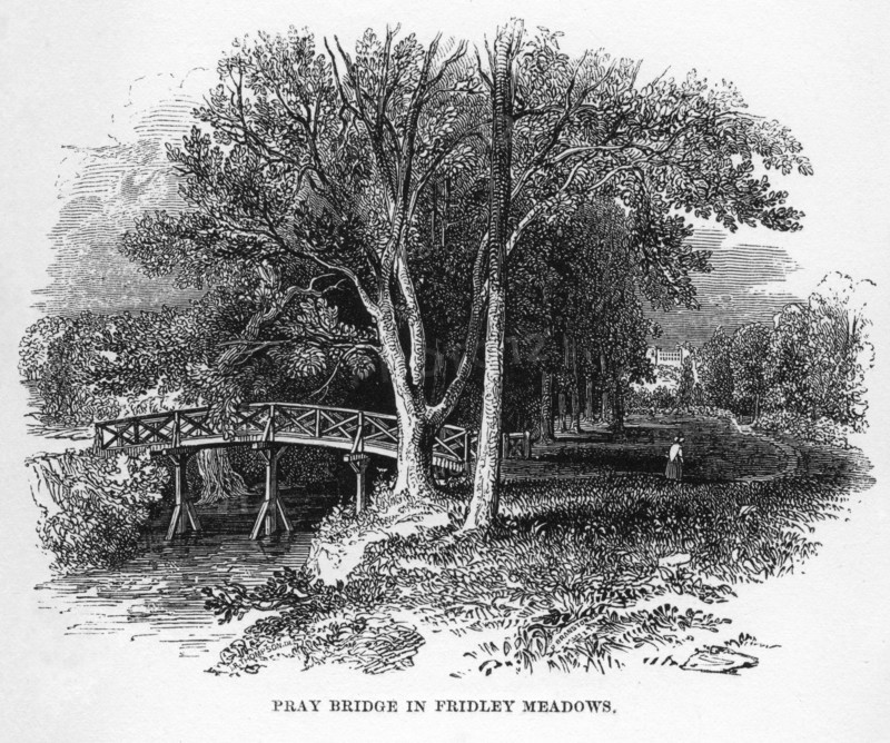 Pray Bridge in Fridley Meadows, Surrey, 19th century. Artist: Unknown