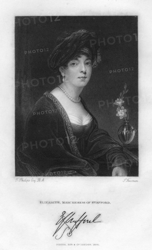 'Elizabeth, Marchioness of Stafford', 1829. Artist: Freeman