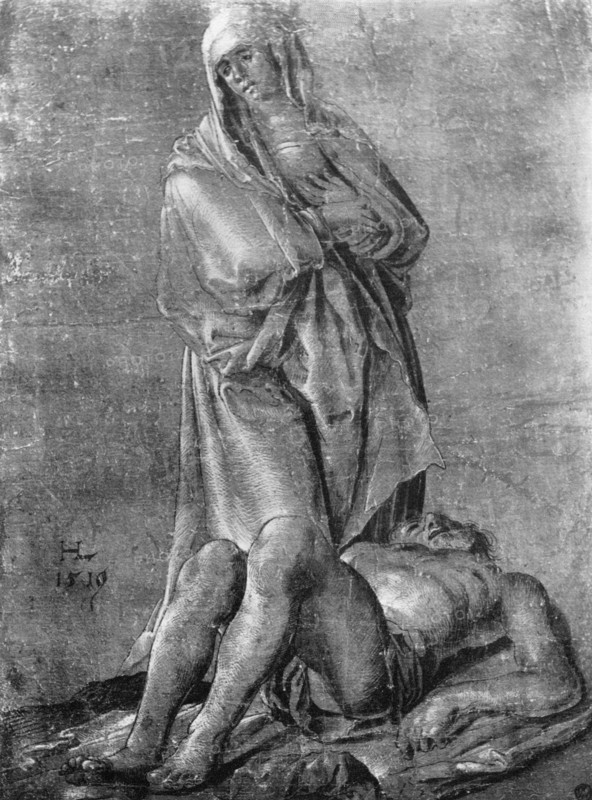 'The Virgin and the Dead Christ', 1913.Artist: Hans Leu The Younger