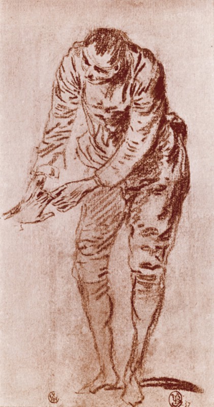 A study in Sanguine, 1913.Artist: Jean-Antoine Watteau