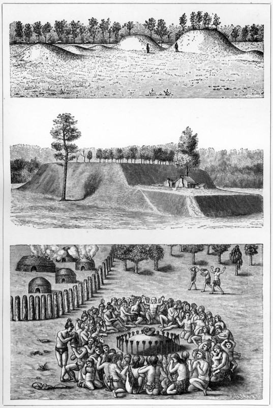 Native American archaeological sites, USA, 1901. Artist: Unknown