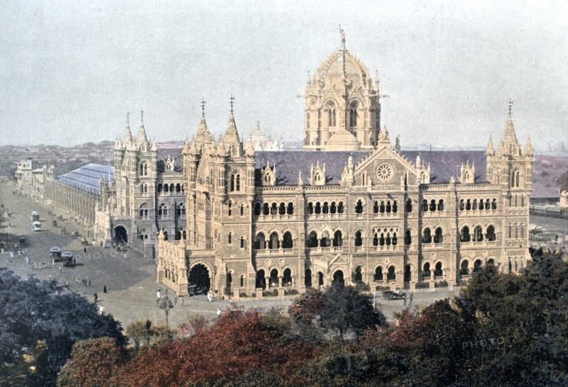 Victoria Terminus, Bombay, India, late 19th century. Artist: Unknown