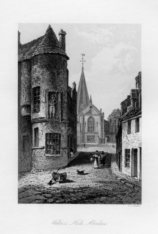 Wallace's Nook, Aberdeen, 1840. Artist: C J Smith