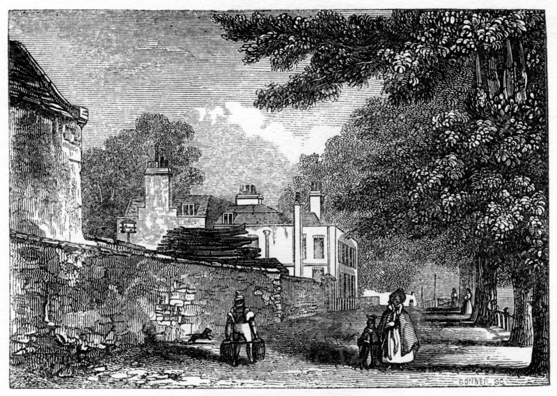 Upper Flask Tavern, Hampstead Heath, residence of George Steevens, 1840. Artist: Unknown