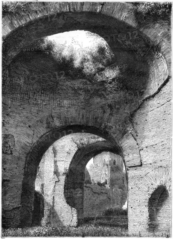 Ruins of the thermal baths of Caracalla, Rome, 1886. Artist: Unknown