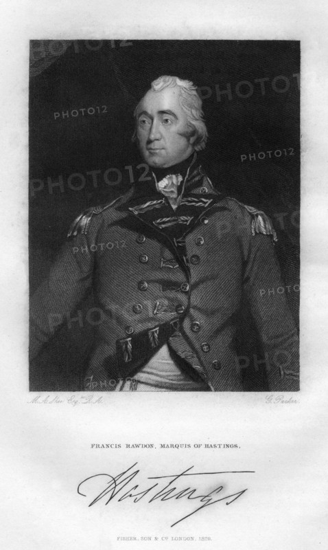 Francis Rawdon-Hastings (1754-1826), Governor-General of India, (1829).Artist: G Parker
