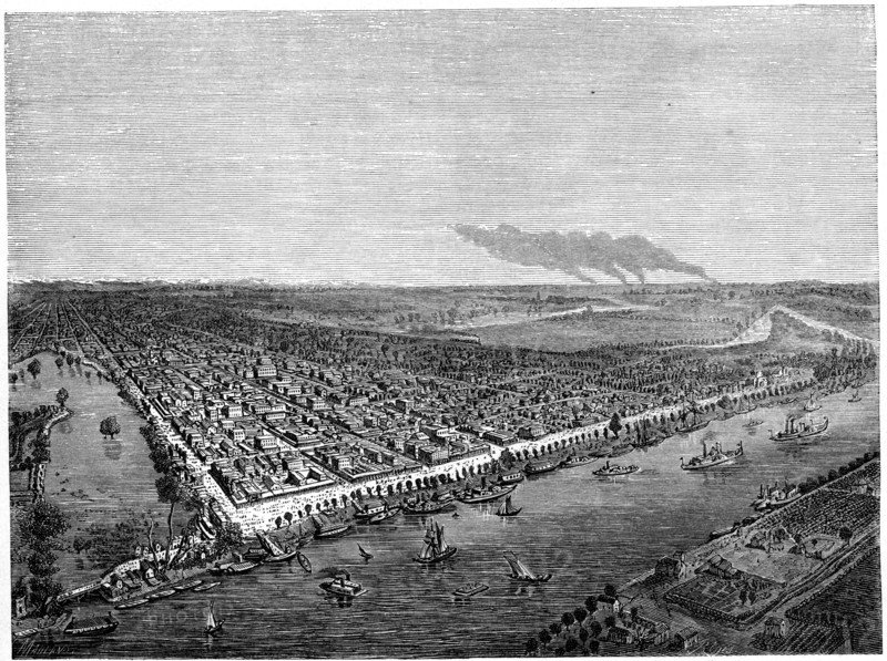 'Sacramento', California, 1859.Artist: Regis Francois Gignoux