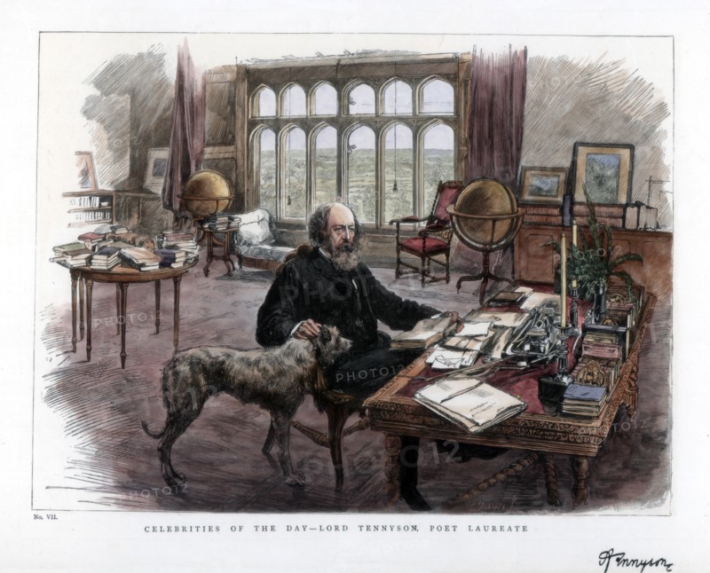 Alfred Lord Tennyson (1809-1892), poet laureate, 1884.Artist: Roberts