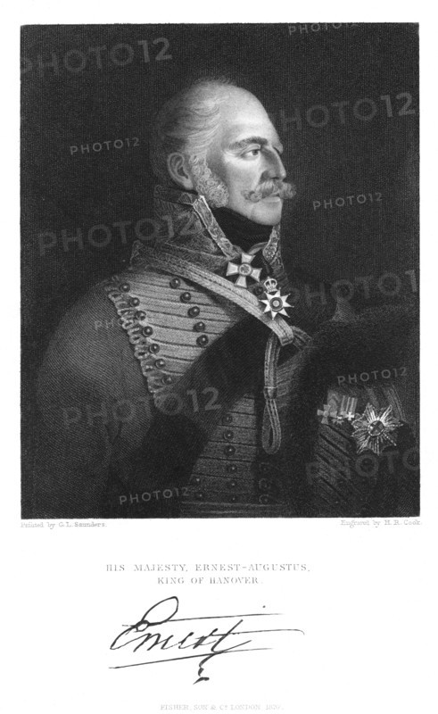 'Ernest Augustus, King of Hanover', 1837. Artist: Unknown
