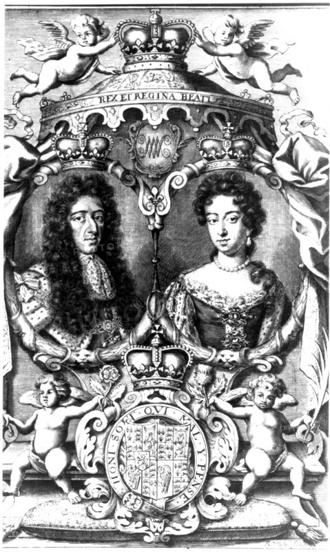 William III and Mary II. Artist: R White