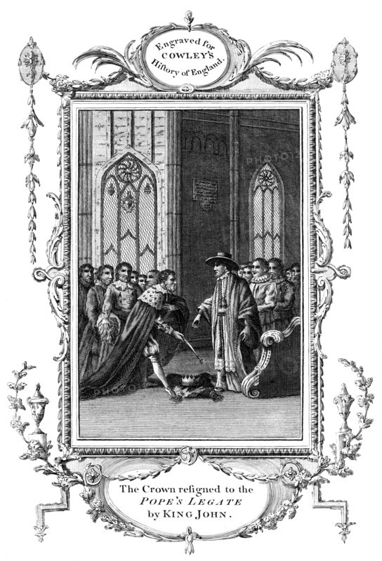 The crown resigned to the Pope's legate by King John (1167-1216), 1213. Artist: Unknown