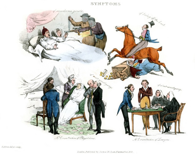 'Symptoms of Being Amused', 1822.Artist: Henry Thomas Alken
