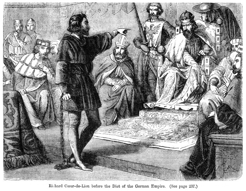 King Richard I (1157-1199) before the Diet of the German Empire, 19th century.Artist: Felix Henri Emmanuel Philippoteaux