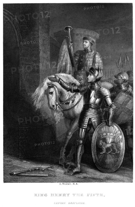 King Henry V (1387-14220), before Harfleur, 19th century.Artist: Richard Westall