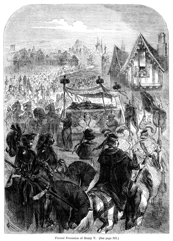 The funeral procession of King Henry V, 1422. Artist: Unknown