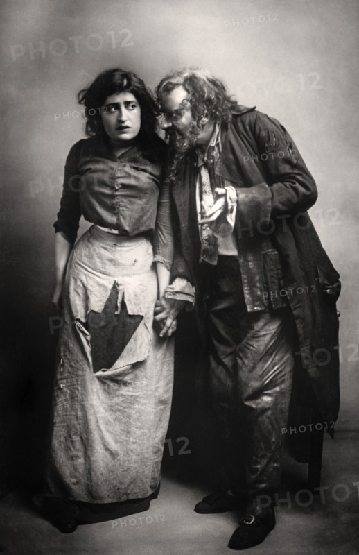 Constance Collier (1878-1955) and Herbert Beerbohm Tree (1853-1917), English actors, 1906.Artist: FW Burford